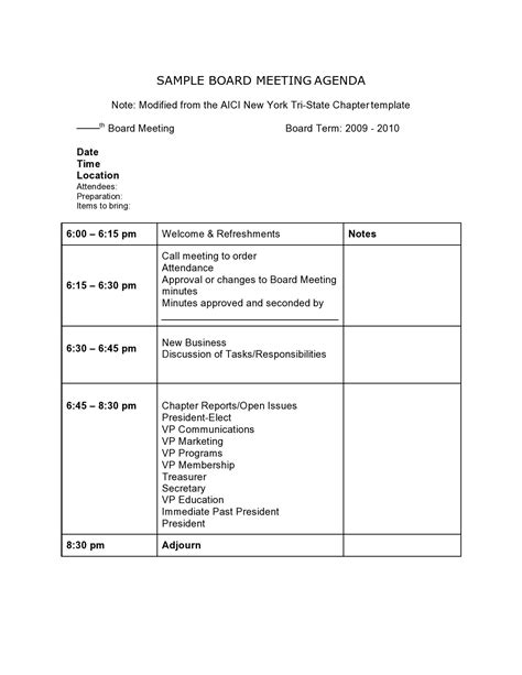 FREE 8+ Board Meeting Agenda Samples in PDF